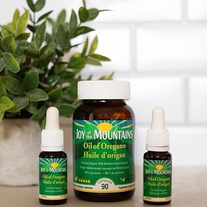 Oil of Oregano Liquid | Wild Mediterranean, Certified Organic Oregano | Blended in Organic Cold Pressed Extra Virgin Olive Oil | 0.33oz / 10mL (Pack of 2)