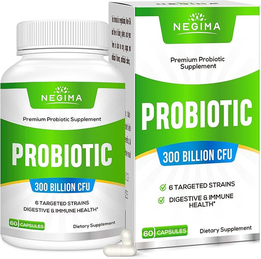 300 Billion CFUs Probiotic, Probiotics for Women and Men, 6 Target Strains Probiotics & Prebiotics, Daily Probiotics for Digestive - 60 Capsules - 41