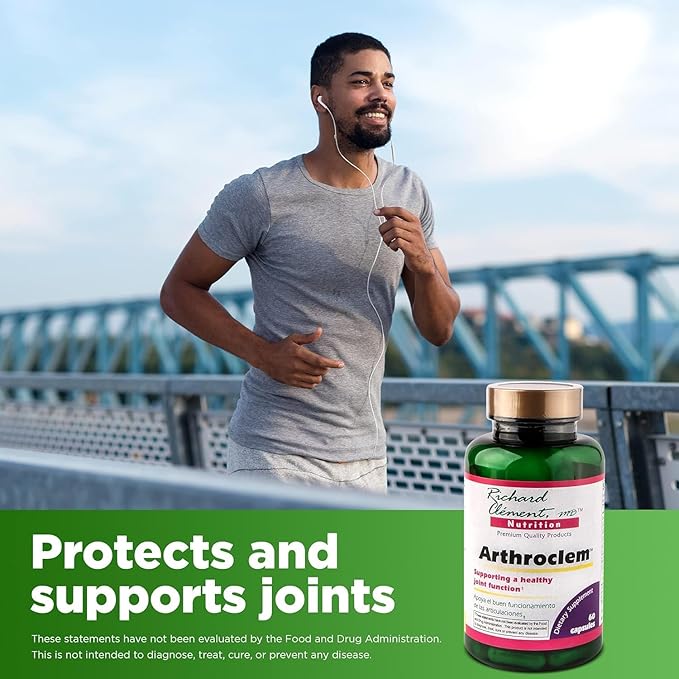 Richard Clement Nutrition Arthroclem Joint Health Supplement – Glucosamine & Chondroitin Formula for Joint Health Support – 60 Capsules