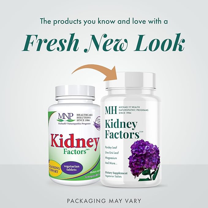 MICHAEL'S Health Naturopathic Programs Kidney Factors - 60 Vegetarian Tablets - Nutrients for Kidney Function - Gluten Free, Kosher - 20 Servings