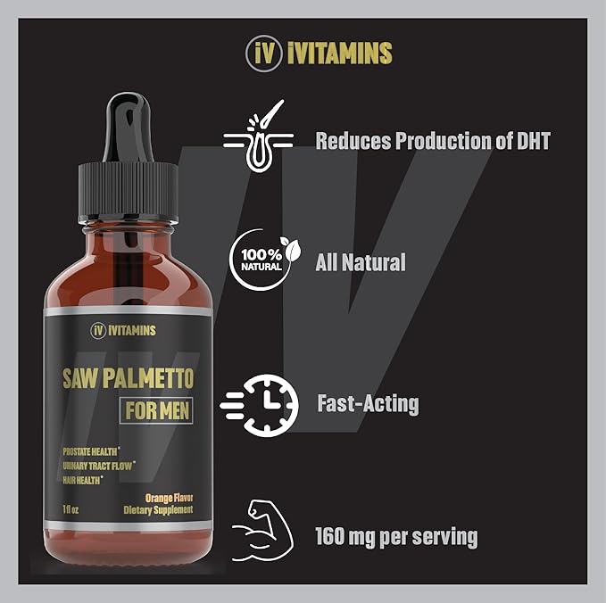 Saw Palmetto for Men | Prostate Support Supplement for Men's Health | Saw Palmetto Supplement | DHT Blocker for Men | Prostate Supplement | Prostate Supplements | Prostate Supplements for Men | 1 oz