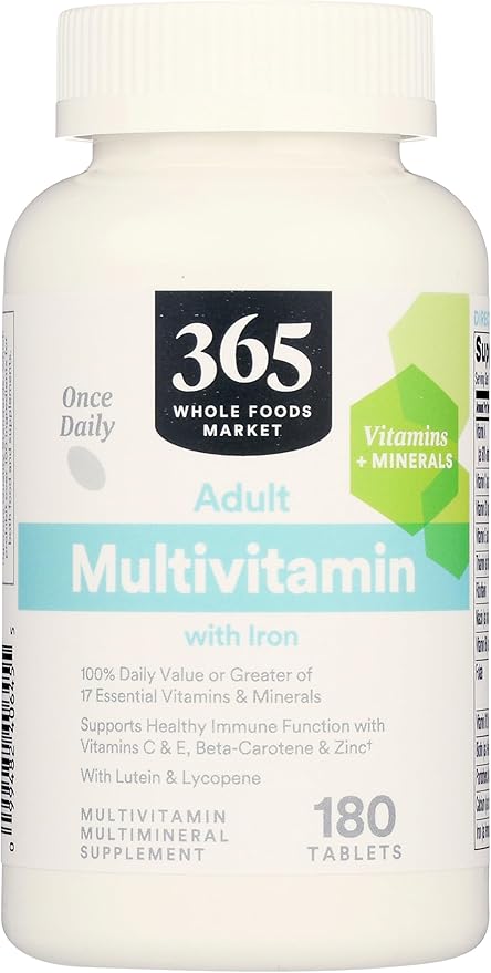 365 By Whole Foods Market, Adult Multi With Iron, 180 Count