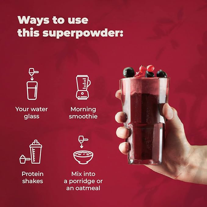 PUREHEALTH RESEARCH Reds Superfoods Powder - Only 10 Calories Fruit and Vegetable Adaptogen Drink with Beetroot, Polyphenols, Probiotic Powder - Antioxidants Supplement for Energy, 30 Servings