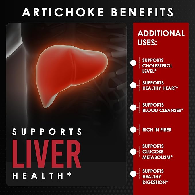 Amalth Artichoke Leaf Extract 120 Veg Capsules -20% Caffeoylquinic Acid Standardized Extract - Supports Liver & Digestion Non-GMO Gluten Free