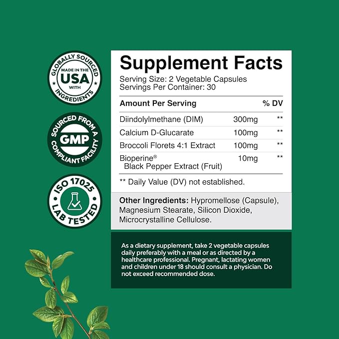 Natures Craft Bundle of Multi Collagen Protein Powder for Women and Men - Hair Skin and Nails Vitamins and DIM Complex Men and Womens Hormone Balance Supplement