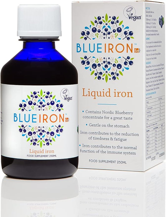 Liquid Mineral Supplement, Iron, Nordic Blueberries, Full of Beneficial antioxidants