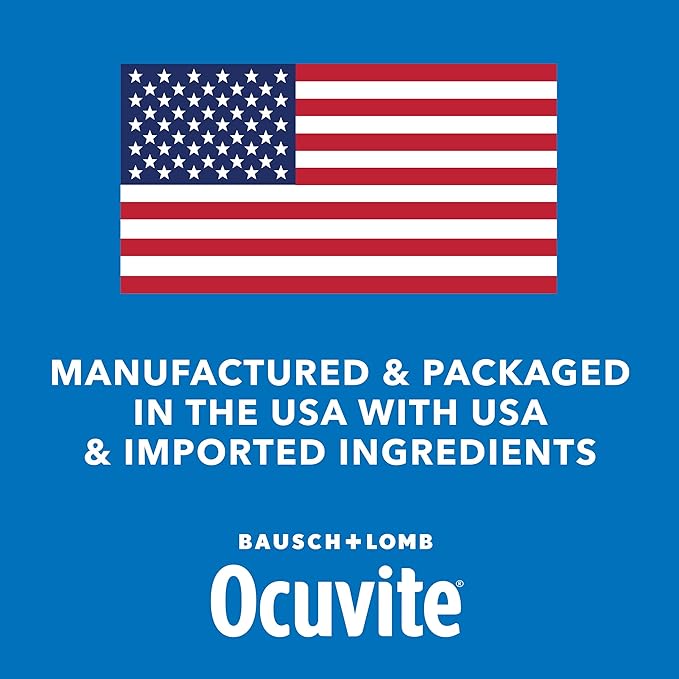 Ocuvite Eye Health Formula Eye Vitamin & Mineral Supplement with Lutein, Zeaxanthin and Omega-3 from Bausch + Lomb, 30 Soft Gels