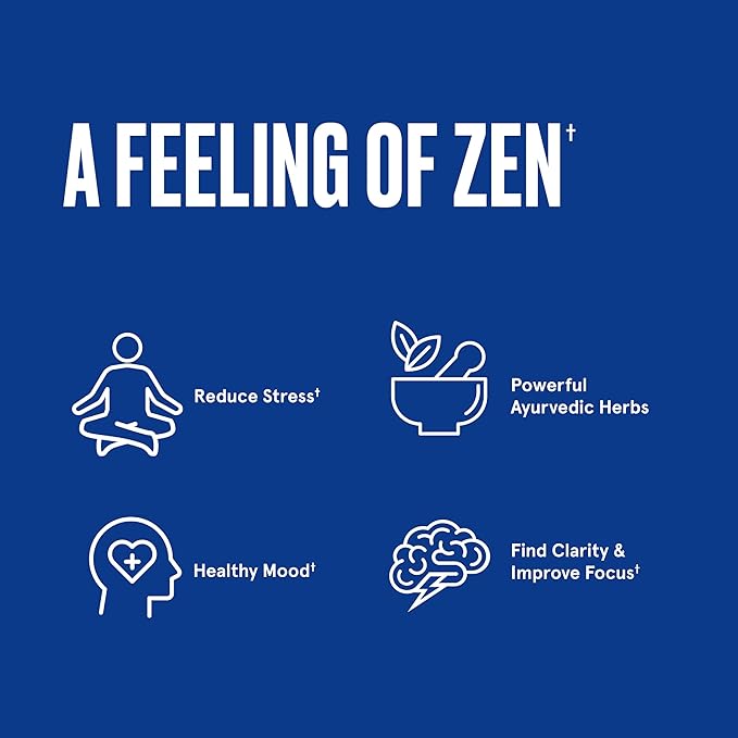 Bulletproof Zen Mode Stress Relief and Tranquility Capsules, 45 Count, Supplement for Calm and Relaxation