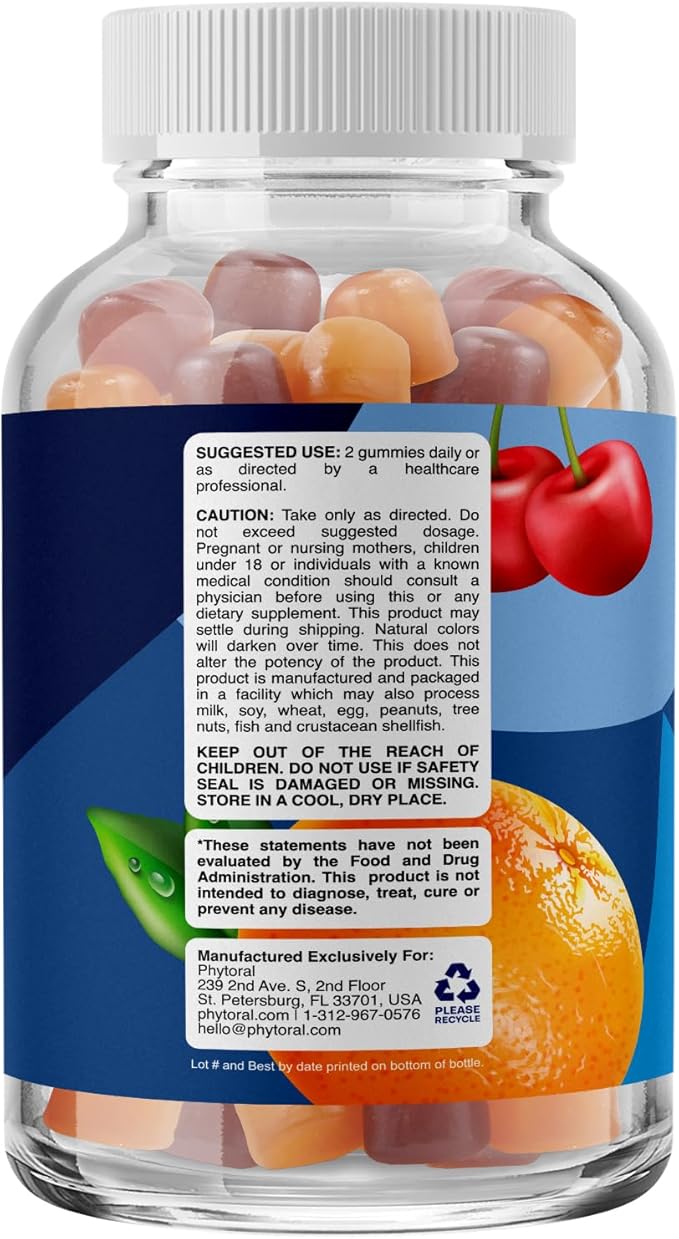 Natural Multivitamin for Men Gummies with Zinc - Vitamin D C A & Biotin B6 B12 Full Health Supplement