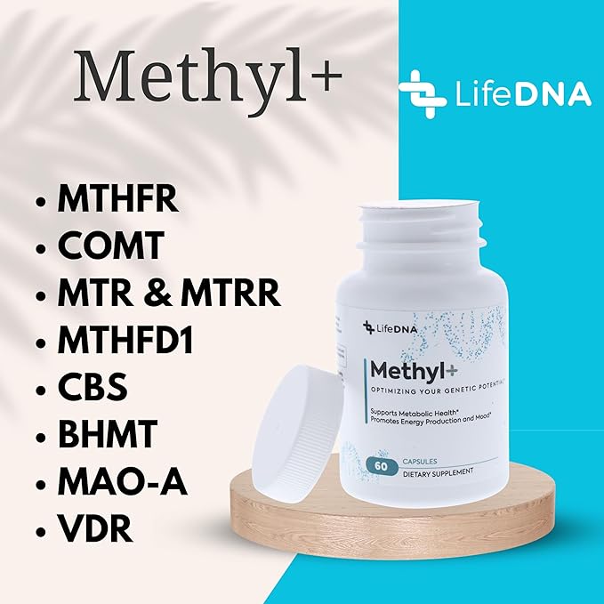 Methyl+ Methylated Multivitamin Complex with Methylfolate & TMG for Optimized Homocysteine, Brain, Cardiovascular & Neurotransmitter Support