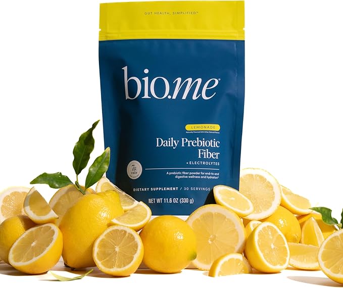 Daily Prebiotic Fiber Lemonade with Electrolytes - 7g Per Serving - Soluble Fiber Supplement Powder for Women & Men - Digestive Health, Gut Health & Hydration - Sugar Free - 30 Servings