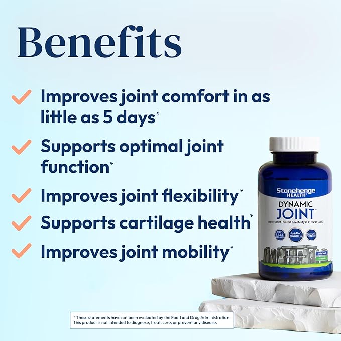 Stonehenge Health Dynamic Joint + Dynamic Brain Bundle Supplement Supports Comfort, Mobility, Flexibility + Memory Acquisition and Retention