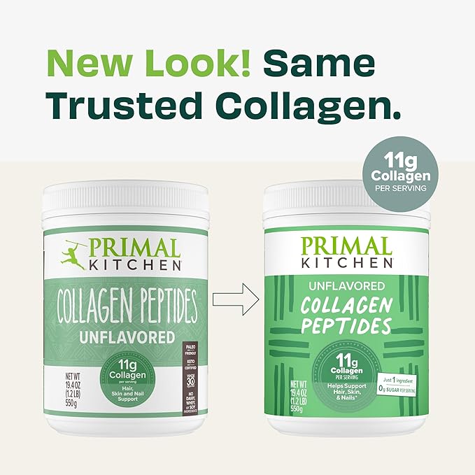 Primal Kitchen Collagen Peptides, Unflavored Collagen Powder, 1.2 Pounds