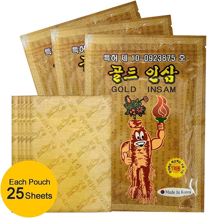 DEAD SKIN Korean Traditional Herbal Patch with Ginseng, Power Strips – 25 Counts x 3 Packs