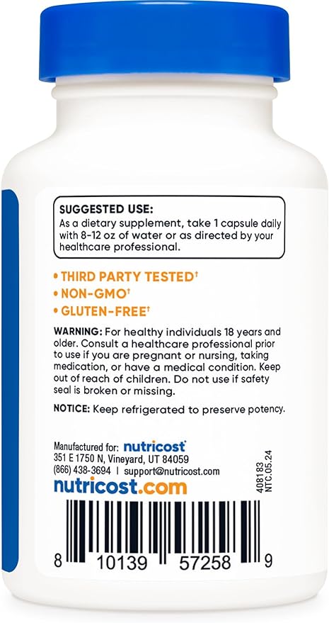 Nutricost Probiotic Complex (>1 Billion CFU) 60 Capsules - Gluten-Free, Non-GMO