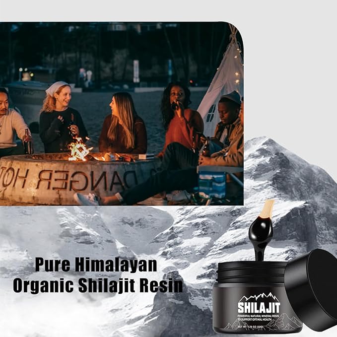 Shilajit Pure Himalayan - 50 Grams Natural Organic Shilajit Resin,Golden Grade Shilajit Supplement for Men and Women with 80+ Trace Minerals & Fulvic Acid for Energy, Immune Support