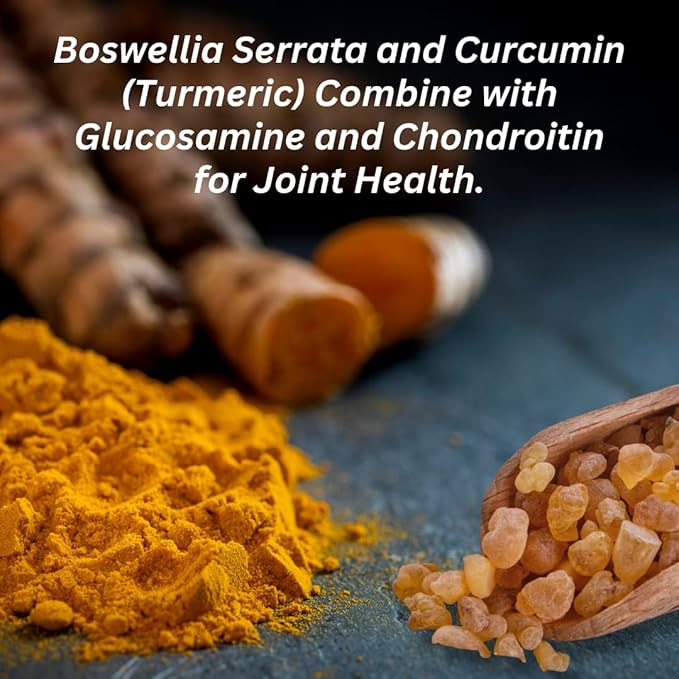 INVIGOFLEX Glucosamine & Chondroitin Sulfate - Turmeric Curcumin - Boswellia Serrata (Non GMO) 24 - Hour Premium Joint Supplement AMPM - 3 Pack
