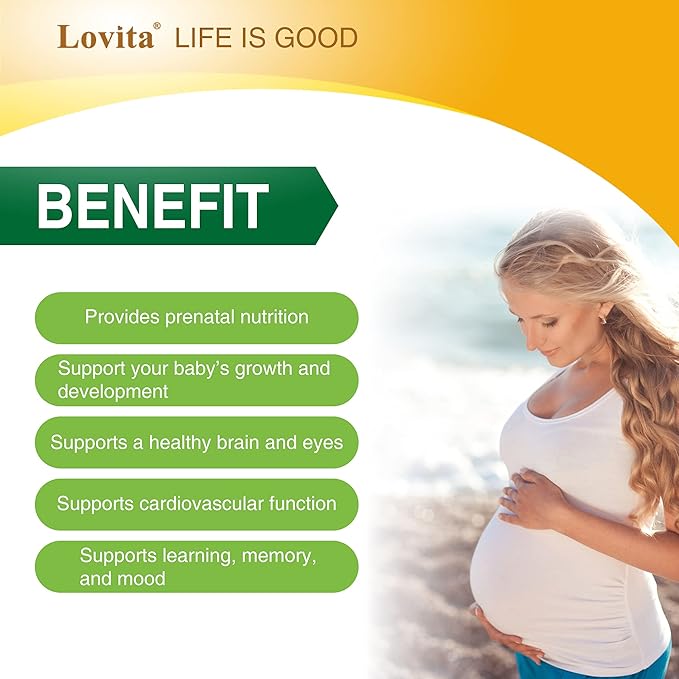 Lovita Algae Oil, Plant Based DHA Alternative to Fish Oil, Vegan Omega 3 with DHA 200 mg, 60 Vegetarian Softgels