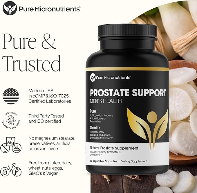 Pure Micronutrients Advanced Prostate Health Supplement - Saw Palmetto, Beta-Sitosterol, Stinging Nettle Root, & Lycopene - for Bladder Control & Urinary Support Supplements for Men