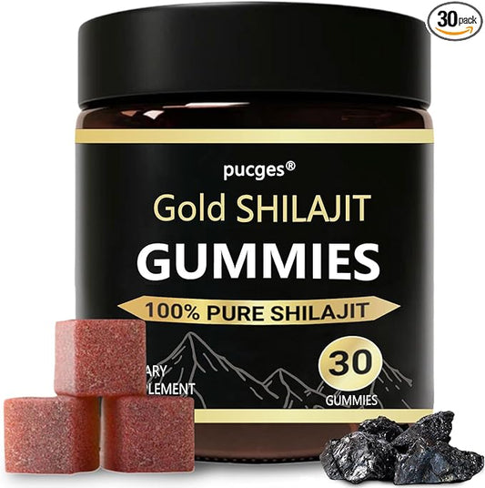 Shilajit Gummies for Men,Pure Shilajit Gummies for Men, Pure Himalayan Organic Shilajit Gummies for Men Supplement 30ct, Cane Sugar Free, Sweetened by Organic Manuka Honey 340mg