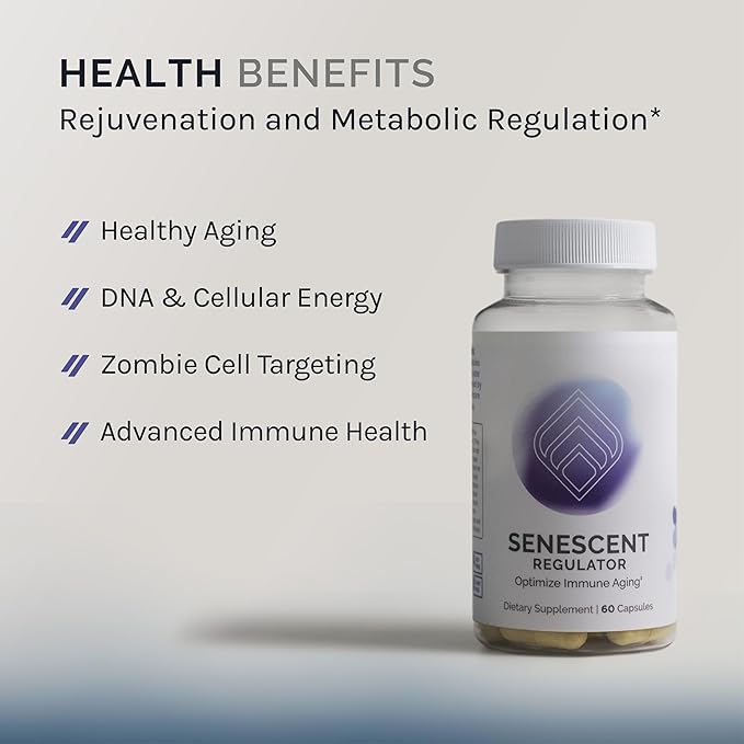 Senescent Regulator Ongoing Autophagy Support, 60 Capsules (30 Day Supply), Healthy Aging and Cellular Function Support Dietary Supplement, with Turmeric, Curcumin, Luteolin, Resveratrol