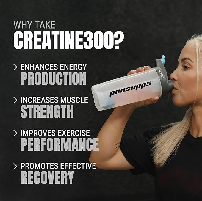 PROSUPPS Creatine Monohydrate Powder for Men & Women, Unflavored - 5000,mg of Micronized Creatine - Gym Workout Supplement for Muscle Gain & Recovery - Sugar-Free, Soy & Gluten-Free - 60 Servings