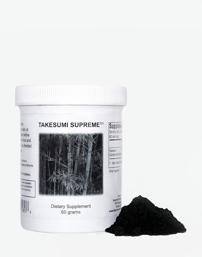 Supreme Nutrition Takesumi Supreme, Pure 60 Grams Activated Bamboo Charcoal Powder