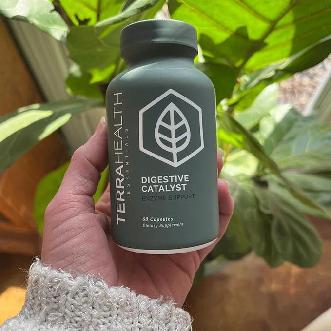Terra Health Essentials Digestive Catalyst | Reduce IBS | Amylase, Protease & Glucoamylase (1 Bottle, 60 Capsules)