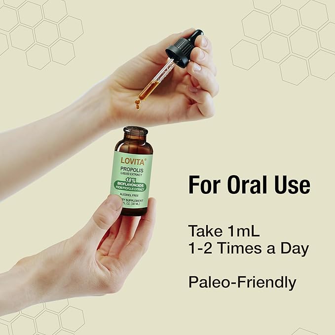Lovita Bee Propolis Liquid Extract & Vitamin D3 Softgel Nutrient Supplement Bundle