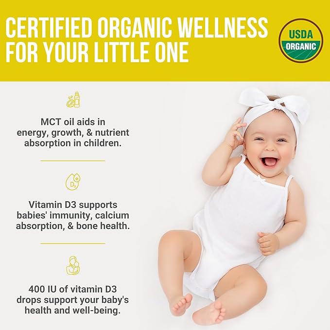 10 UG 60 Drops- Daily Vitamin D3 Supplement for Infant and Young Children (Pack of 2)
