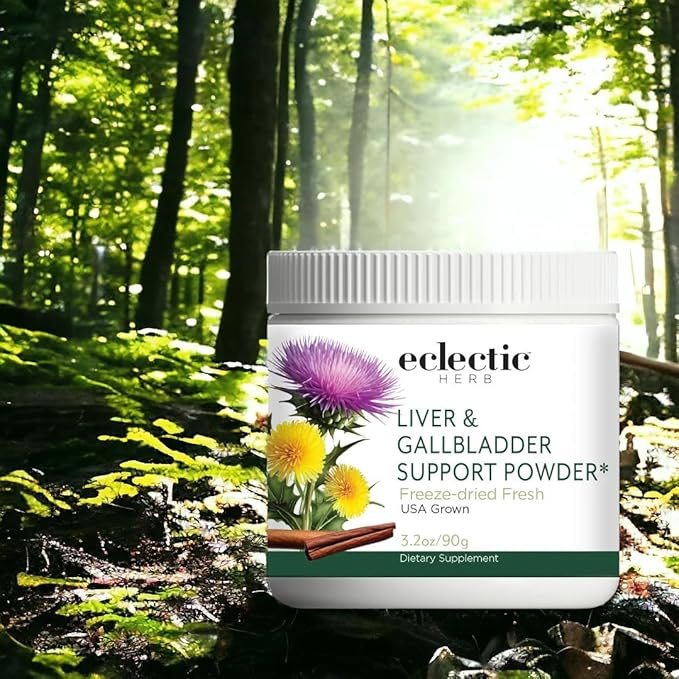 ECLECTIC INSTITUTE Raw Freeze-Dried Non-GMO Organic Liver and Gallbladder Support | Whole Food Powder with Milk Thistle, Beet Juice, Dandelion, Turmeric, Cinnamon | 90 Grams