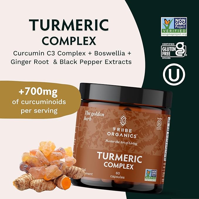 Turmeric Curcumin C3 Complex with BioPerine 1050mg - Natural Joint Support - 95% Curcuminoids & Black Pepper Extract for Ultra High Absorption & Potency - Non GMO - Gluten Free - 60 Vegan Capsules