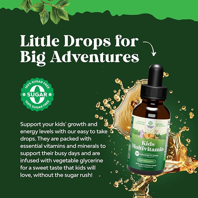 Liquid Multivitamin for Kids Immunity Support - Yummy Toddler Multivitamin Supplement with a C D3 E B6 and D3 Liquid Vitamins for Kids of All Ages - High Absorption (2 Pack)