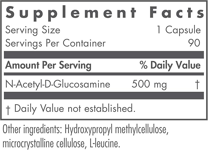 Nutricology Group N-Acetyl D-Glucosamine 500mg - NAG Supplement, Joint Support, Glucosamine Sulfate, Joint Health Formula, Motility Activator, Vegan, Non-Sulfur, Vegetarian Capsules - 90 Count