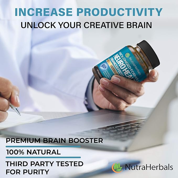 Brain Booster Supplement -90 Day Supply- Nootropics Mental Clarity, Memory & Focus. Scientifically Formulated for Prolonged Performance - DMAE, Bacopa Monnieri, Rhodiola Rosea.