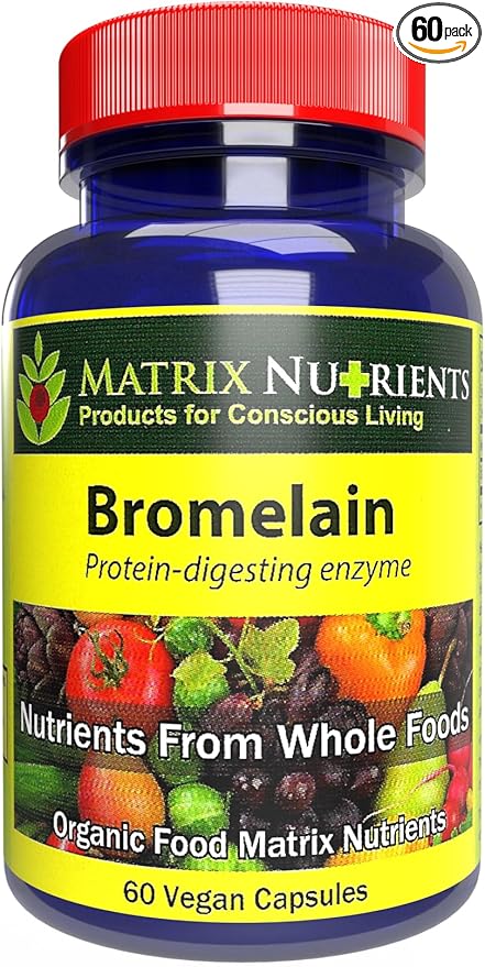 BROMELAIN - Highly Potent, 100% Organic, Protein-Digesting Enzyme! Improve Digestion - Vegan Capsules (60ct)