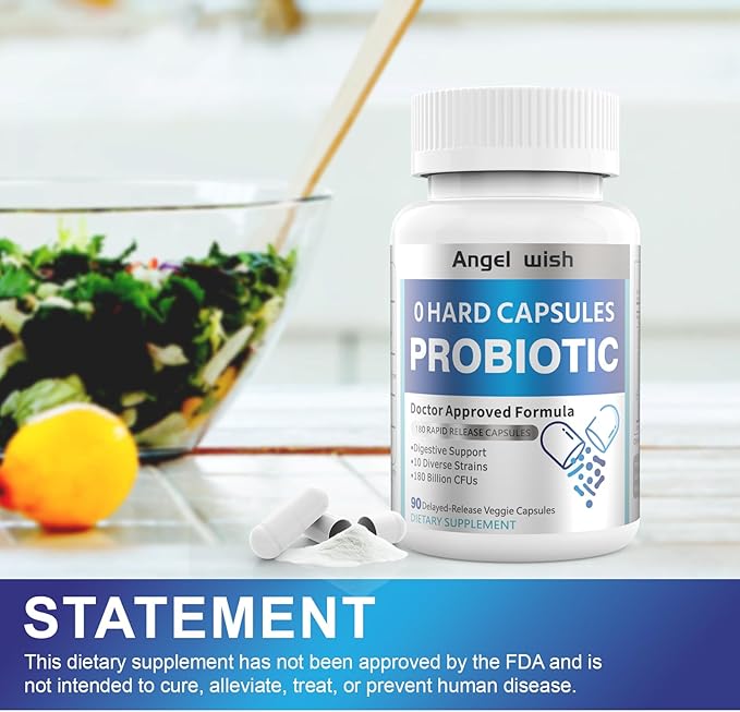 Prebiotics-Probiotics Nutritional-Supplements Women-Men 90Count - 180 Billion CFUs Probiotic Capsules Daily Prebiotic Supplement for Digestive Immune Health Support