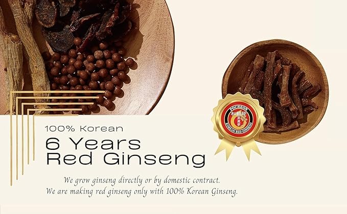 Pocheon 300g Korean Canned Dried Panax Red Ginseng 14 Roots 6Years Good Grade 300-20, Natural Immune Support