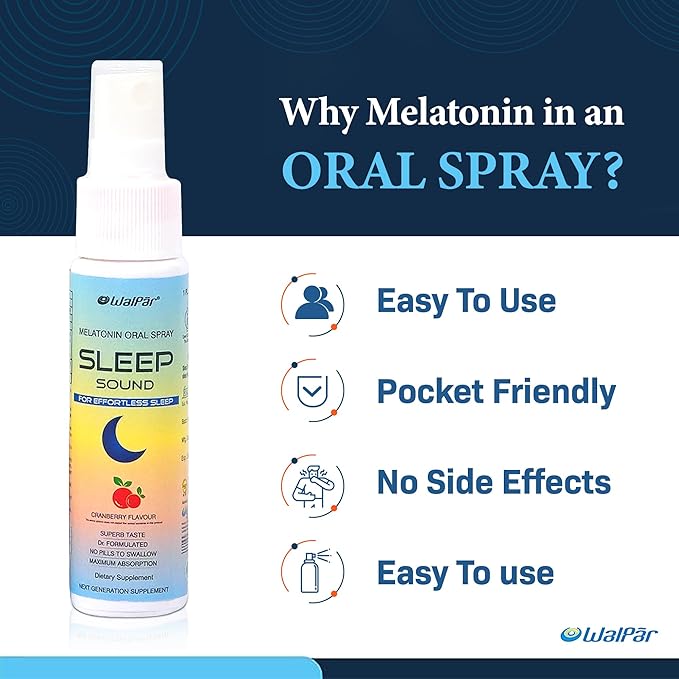 Oral Sleep Spray Supplement (30ml) - Cranberry Flavored Sleep Aid Spray – Drug & Gluten Free Instant Melatonin Spray for Sleep & Immune System Support - Non-Habit Forming Sleep Support Spray