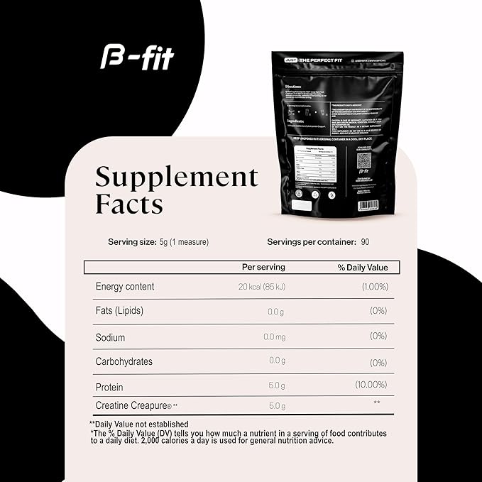 Creatine Monohydrate Powder - Just Creatine Creapure - 90 Servings - 450 g - Pre Workout Creatine for Women - Sugar-Free - Flavorless Supplement - 3 Month Supply