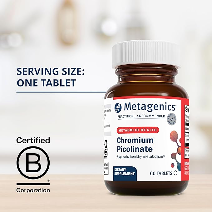 Metagenics Chromium Picolinate - Bioavailable Chromium for Metabolism Support* - Essential Trace Mineral - Non-GMO - Vegetarian - Gluten-Free - 60 Count