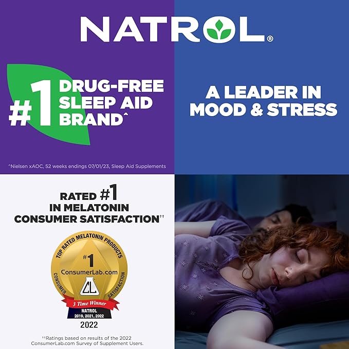 Natrol Fast Dissolve Melatonin 5 mg, Melatonin Supplements for Restful Sleep, Sleep Support for Adults, 150 Strawberry-Flavored Tablets, Up to a 150 Day Supply