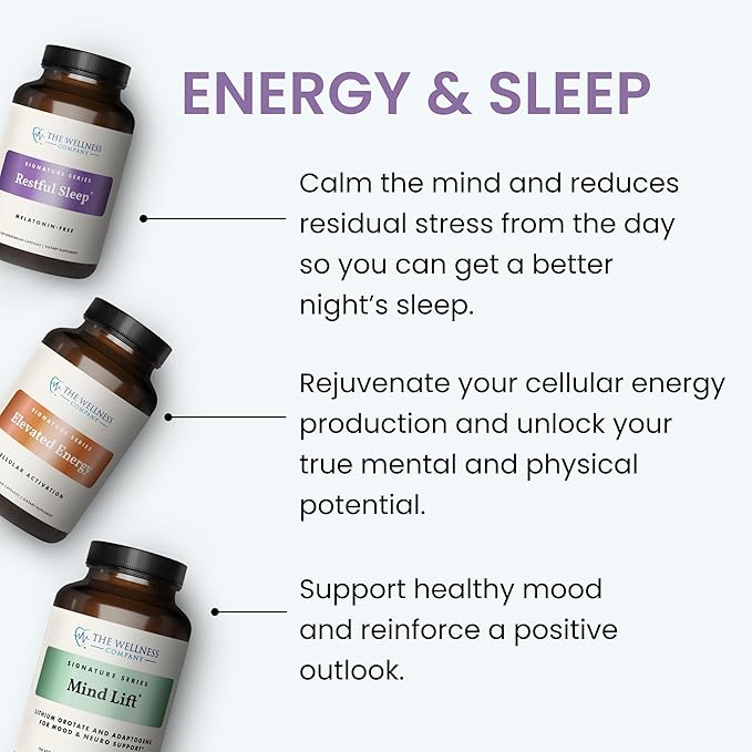 The Wellness Company Vitamin B Complex | 30 Capsules (1 Month Supply) | with B1, B2, B3, B5, B6, B7, B9, B12, and Inositol | Non-GMO, Gluten-Free | Supports Energy Production and Metabolic Health