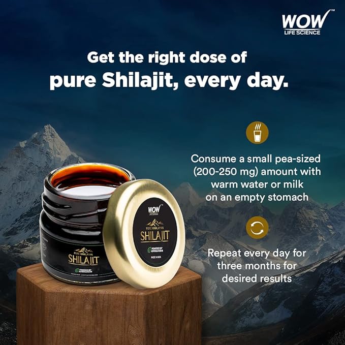 Pure Himalayan Shilajit/Shilajeet Resin Powered by Ashwagandha - 20g | Guaranteed 75%+ Fulvic Acid | Enhance Strength, Stamina & Immunity | Contains Lab Certificate