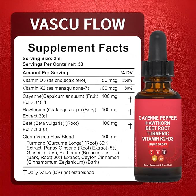 Cayenne Pepper Organic, Liquid Cayenne Pepper Drops for Turmeric,Panax Ginseng, Beet Root Powder,Ceylon Cinnamon and More Herbals - 2 Fl Oz (1)