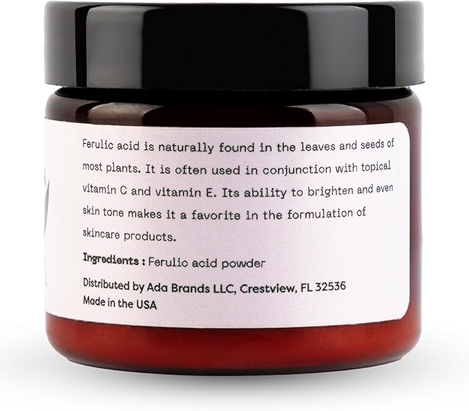 Pure Ferulic Acid Powder | Stabilizes Vitamin C | for use in DIY Creams and serums