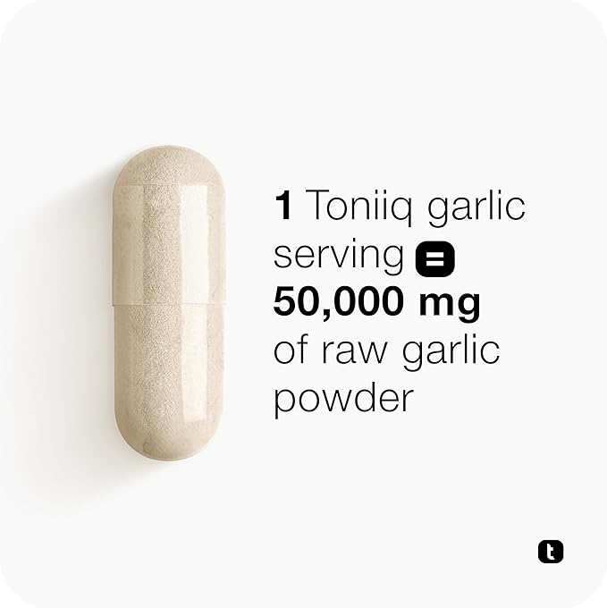 Garlic Capsules with 10,000mcg Allicin - Odorless - 50:1 Extract for Maximum Potency - Third-Party Lab Tested - 60 Vegetarian Capsules