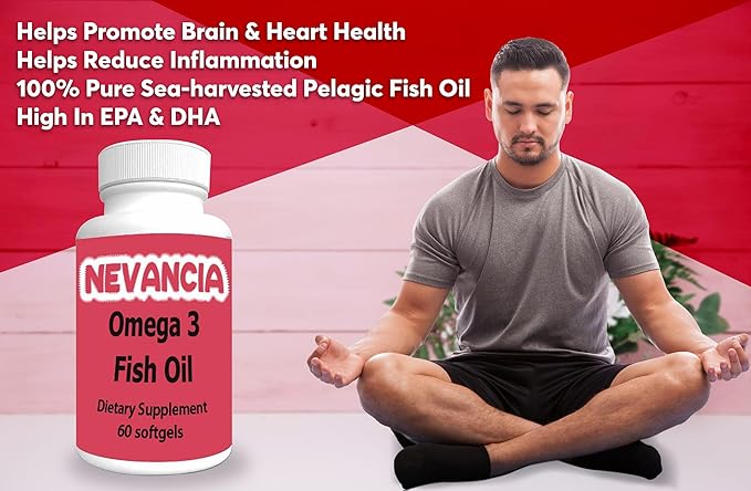 Omega-3 Fish Oil High in DHA & EPA, 1200 mg Omega-3, Ultra Potent, Promotes Heart & Brain Health, Natural Lemon Flavour, 60 Softgels