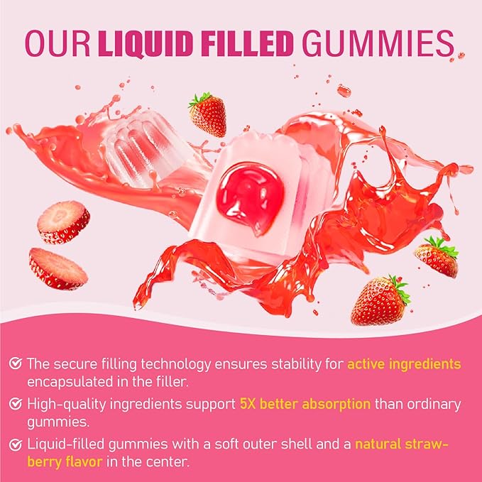 Calcium Citrate Gummies 1200 mg for Adults: Ultimate Absorption Calcium Supplement for Women & Men - Easy to Digest, Vegan, Non-GMO, Gluten Free - Natural Strawberry Flavor