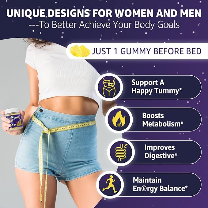 Bundle: Sugar Free Vitamin C + D3 + Zinc Gummies for Adults & Melatonin 10mg 20mg Night Time Metabolism Sleep Gummies
